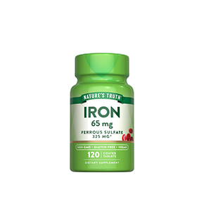 Nature's Truth Ferrous Sulfate Iron Supplement | 65mg | 120 Tablets