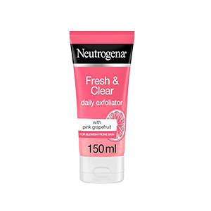 Neutrogena, Fresh & Clear Daily Exfoliator, Pink Grapefruit & Vitamin C, Blemish Prone Skin - 150ml